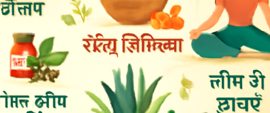 एक सुंदर प्राकृतिक परिदृश्य जिसमें हरे-भरे पेड़, नीला आकाश और एक शांत झरना शामिल है।